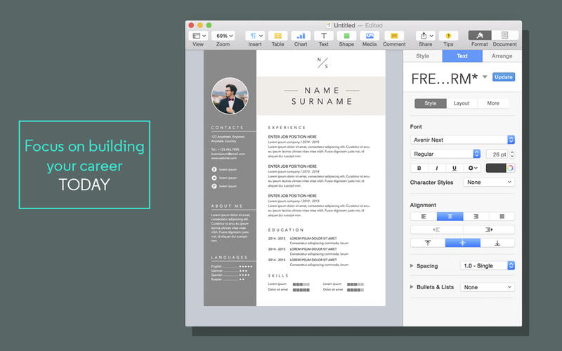free templates for pages mac